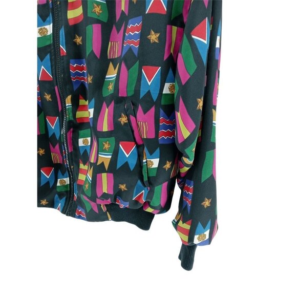 Vintage Notations Petite Women's Zip Up Bomber Jacket Windbreaker Size Medium - Picture 4 of 7